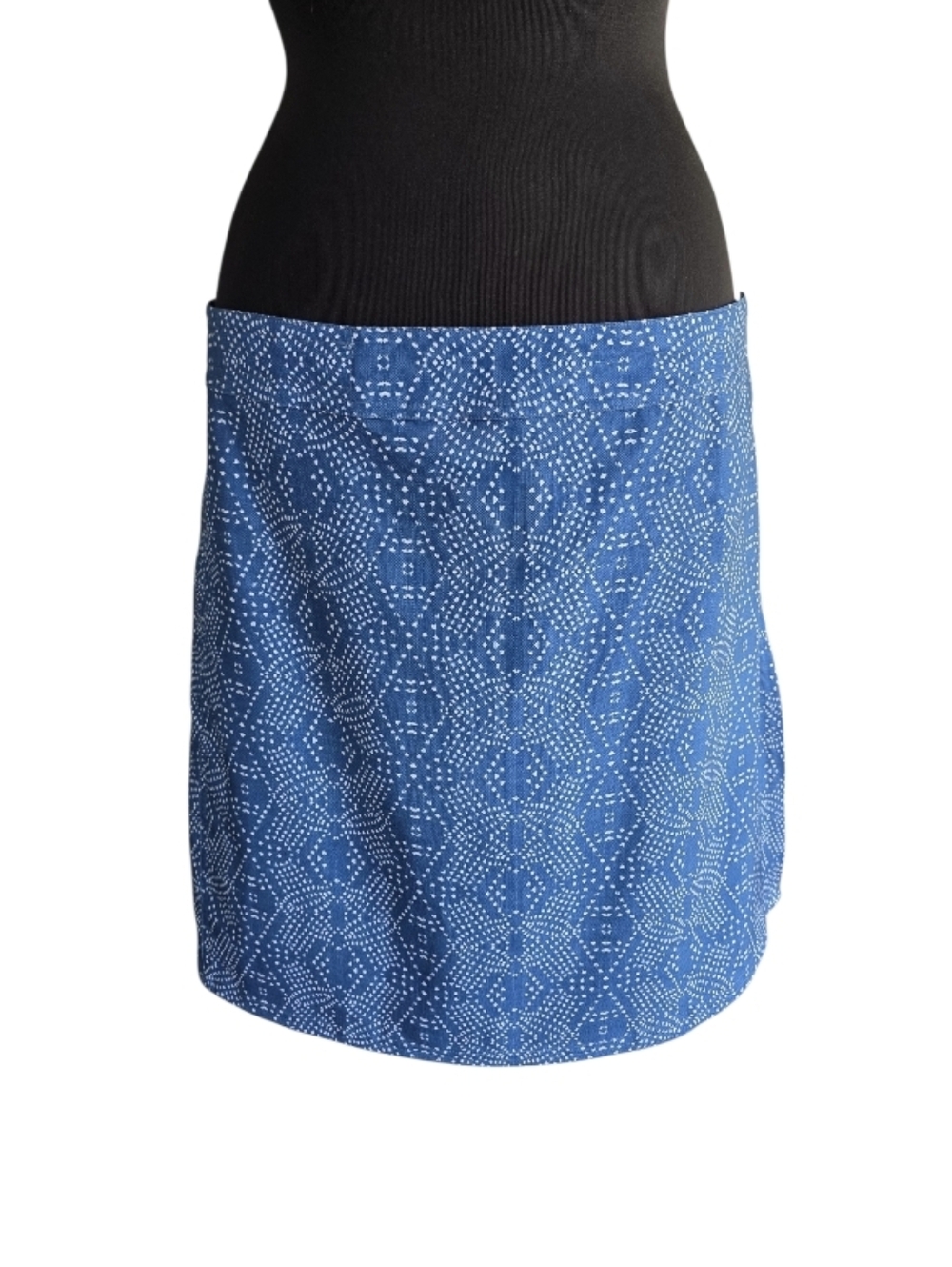 Ripskirt Hawaii Blue Printed Mini Skirt Large Vacation Beach Boho Babe